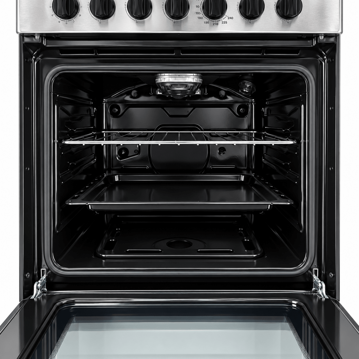 Frigidaire 4-Burner Gas Cooker with 72L Oven – Stainless Steel – 60 × 60 cm - Al Thahani Furniture
