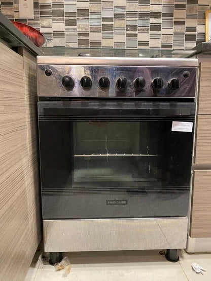 FRIGIDAIRE 60cm 4‑Burner Gas Cooker | Stainless Steel | Fan‑Assisted Oven | Closed Door Grilling - althahanifurniture