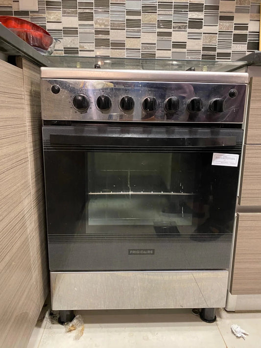 FRIGIDAIRE 60cm 4‑Burner Gas Cooker | Stainless Steel | Fan‑Assisted Oven | Closed Door Grilling - althahanifurniture