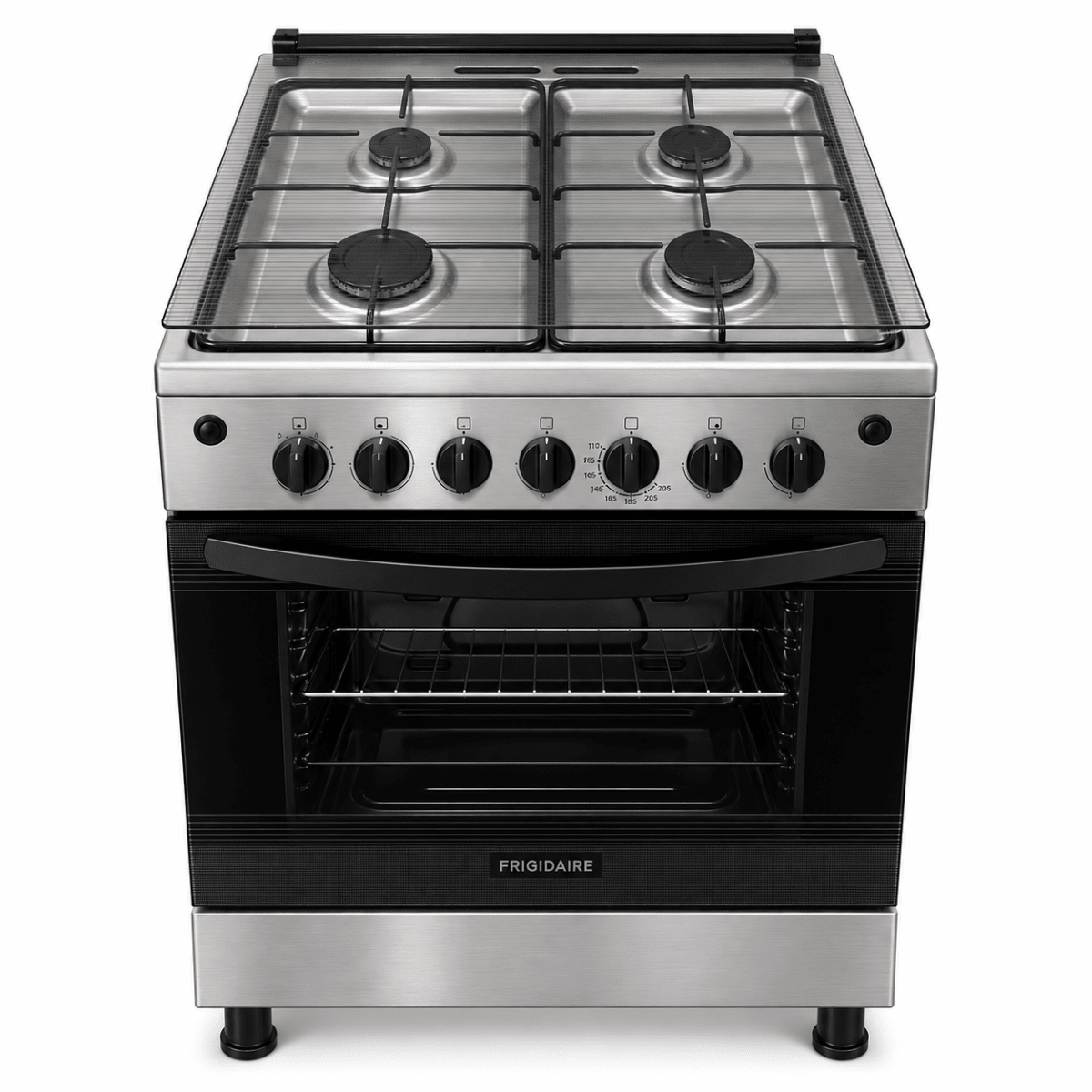 Frigidaire FNGP60JGBS 60 × 60 cm 4-Burner Gas Cooker with 72L Self-Cleaning Oven – Stainless Steel - Al Thahani Furniture