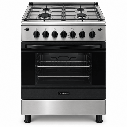 Frigidaire FNGP60JGBS 60 × 60 cm 4-Burner Gas Cooker with 72L Self-Cleaning Oven – Stainless Steel - Al Thahani Furniture