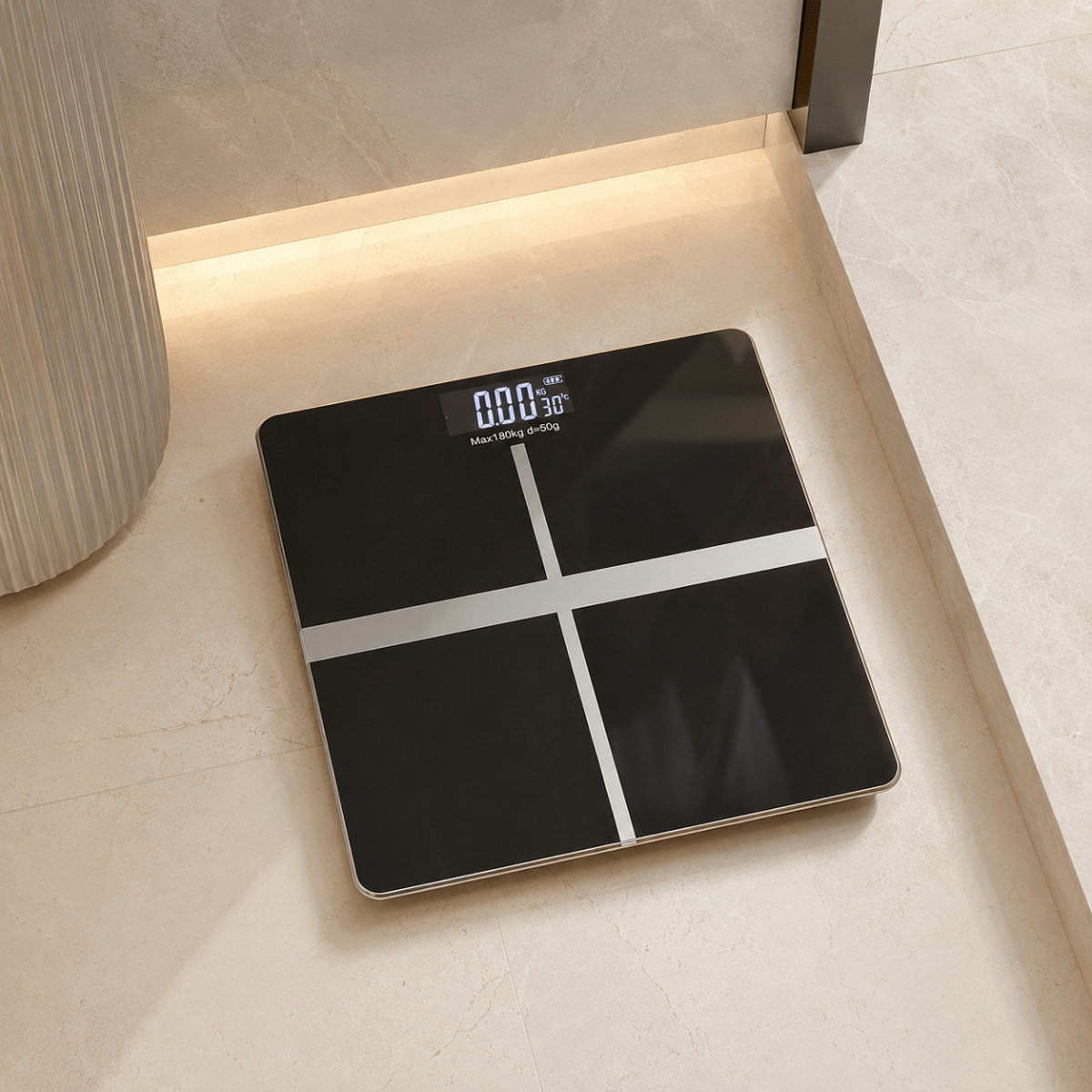 GBF16 Digital Body Weight Scale – Black Glass – 180kg Capacity - Al Thahani Furniture