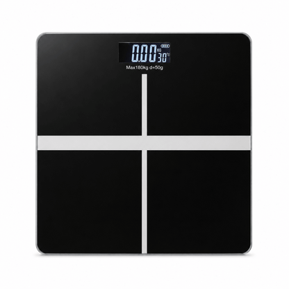 GBF16 Digital Body Weight Scale – Black Glass – 180kg Capacity - Al Thahani Furniture