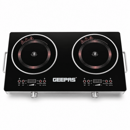 Geepas GIC6131S 3600W Double Infrared Cooker – Black - Al Thahani Furniture