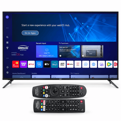 Generaltec GLED4K65SM 65-Inch 4K Ultra HD Smart LED TV with webOS – Black - Al Thahani Furniture