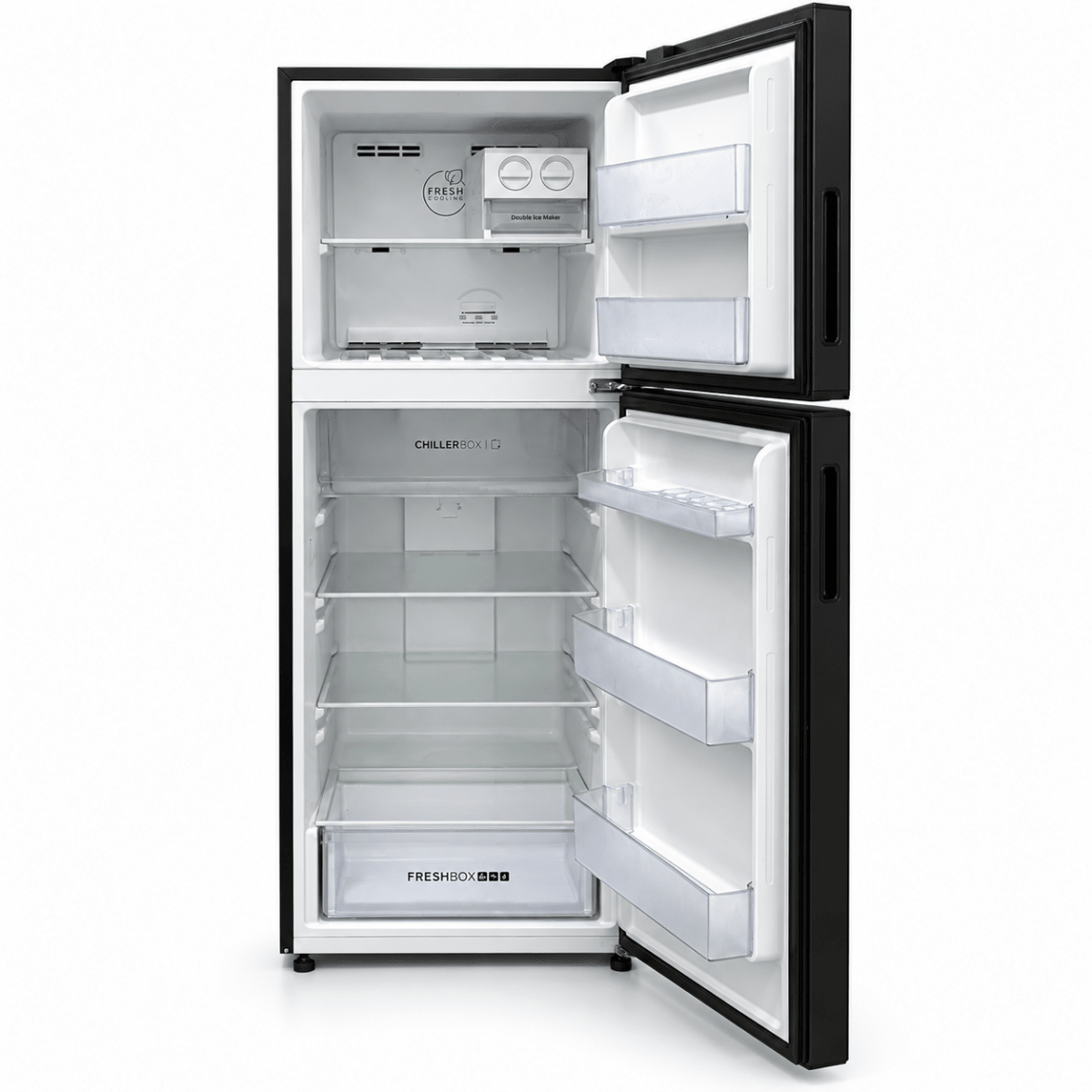 Haier HRF-468BS 357L Twin Inverter Top Mount Refrigerator – Black - Al Thahani Furniture