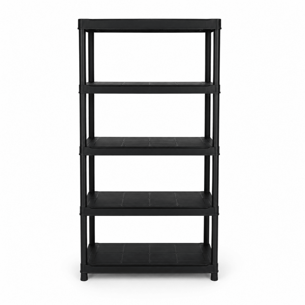 Heavy-Duty 5-Tier Plastic Storage Shelf | Black - Al Thahani Furniture