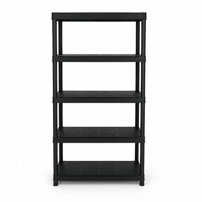Heavy-Duty 5-Tier Plastic Storage Shelf | Black - Al Thahani Furniture