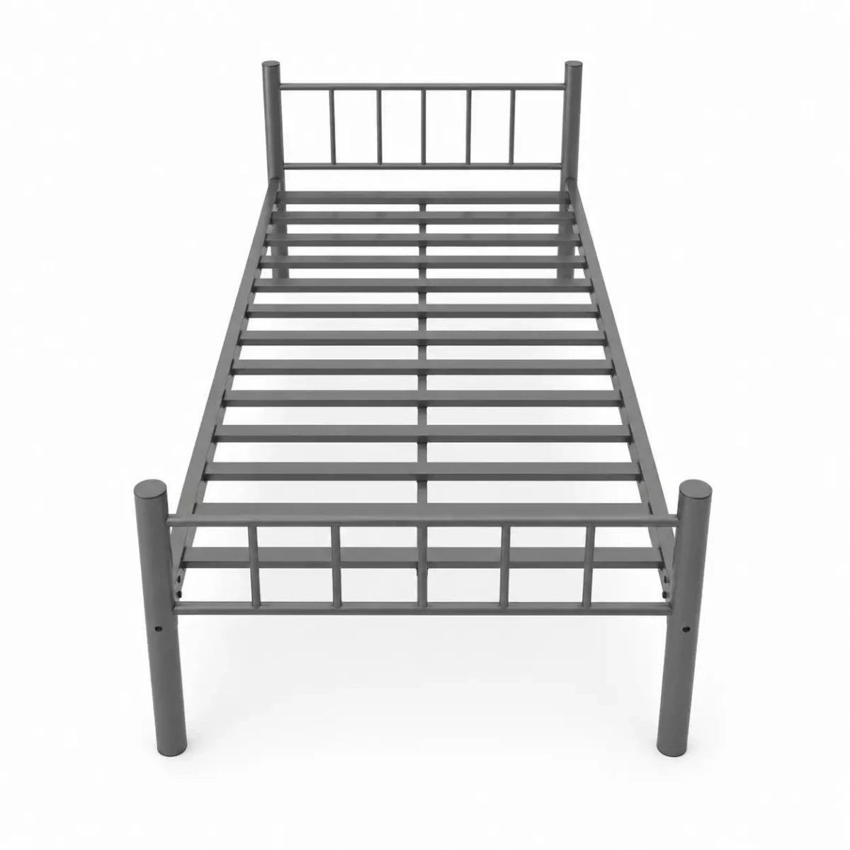 Heavy-Duty Single Metal Bed Frame | Steel, 90x190 cm - used 3 months - Al Thahani Furniture