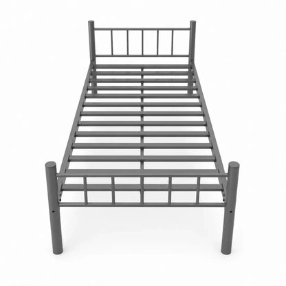 Heavy-Duty Single Metal Bed Frame | Steel, 90x190 cm - used 3 months - Al Thahani Furniture