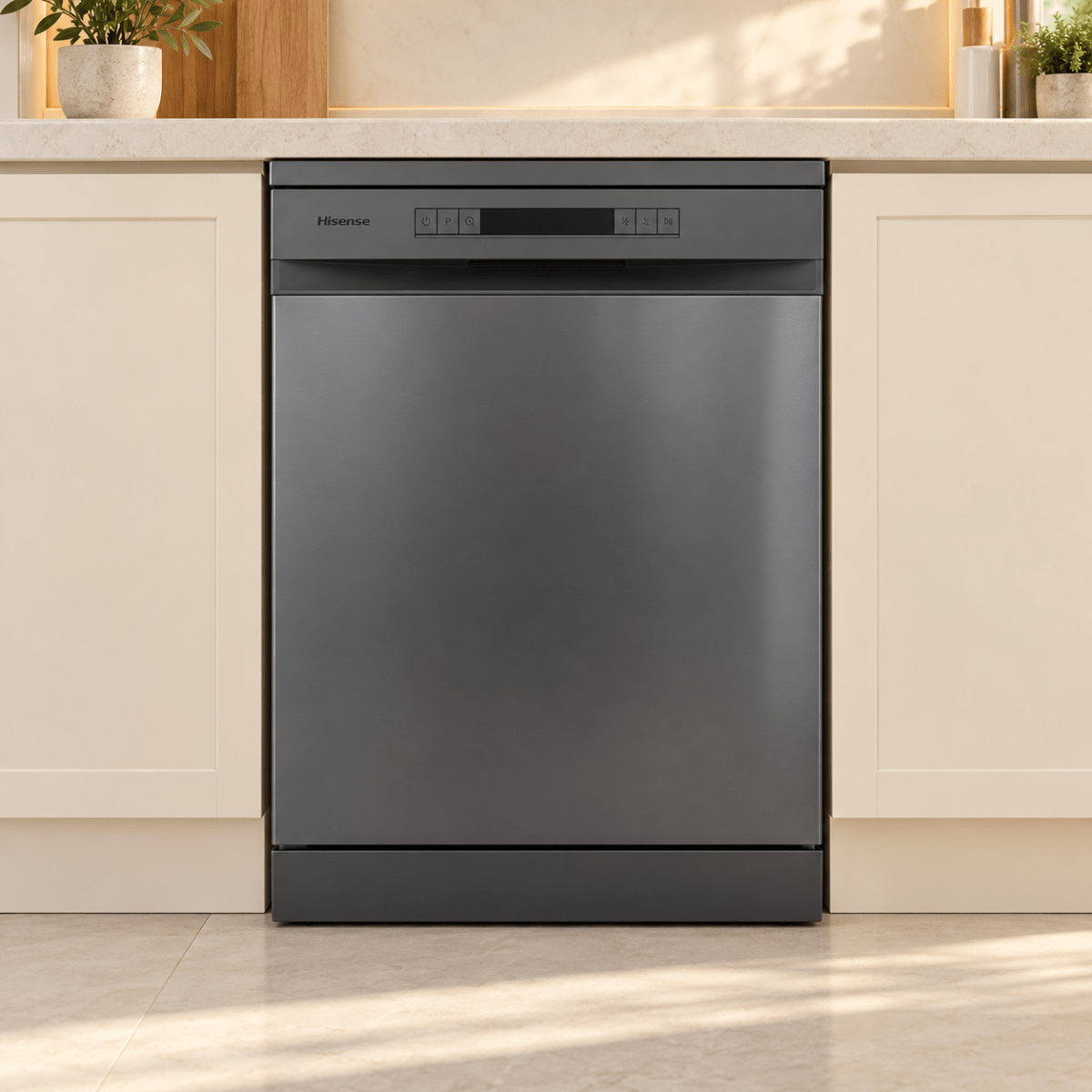 Hisense HS622E90G 13-Place-Setting Freestanding Dishwasher – Titanium Grey - Al Thahani Furniture