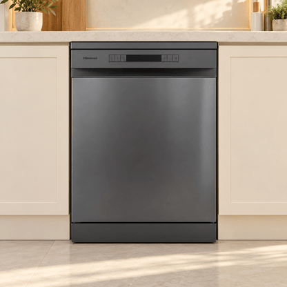 Hisense HS622E90G 13-Place-Setting Freestanding Dishwasher – Titanium Grey - Al Thahani Furniture