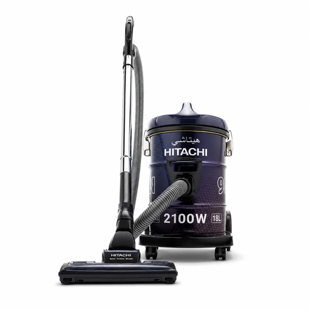 Hitachi CV-955N Drum Vacuum Cleaner | 2100W, 18L, Aero Power Brush - Brand New - Al Thahani Furniture