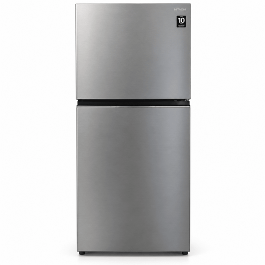 Hitachi HRTN6408SPSVAE 374L Inverter Top Freezer Refrigerator – Premium Silver - Al Thahani Furniture