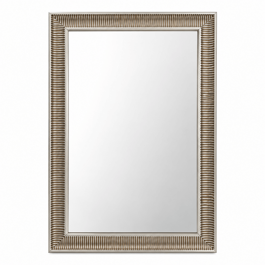 Hitchcock-Butterfield Rectangular Framed Mirror | Antique Silver, 130x90 cm - used 5 months - Al Thahani Furniture