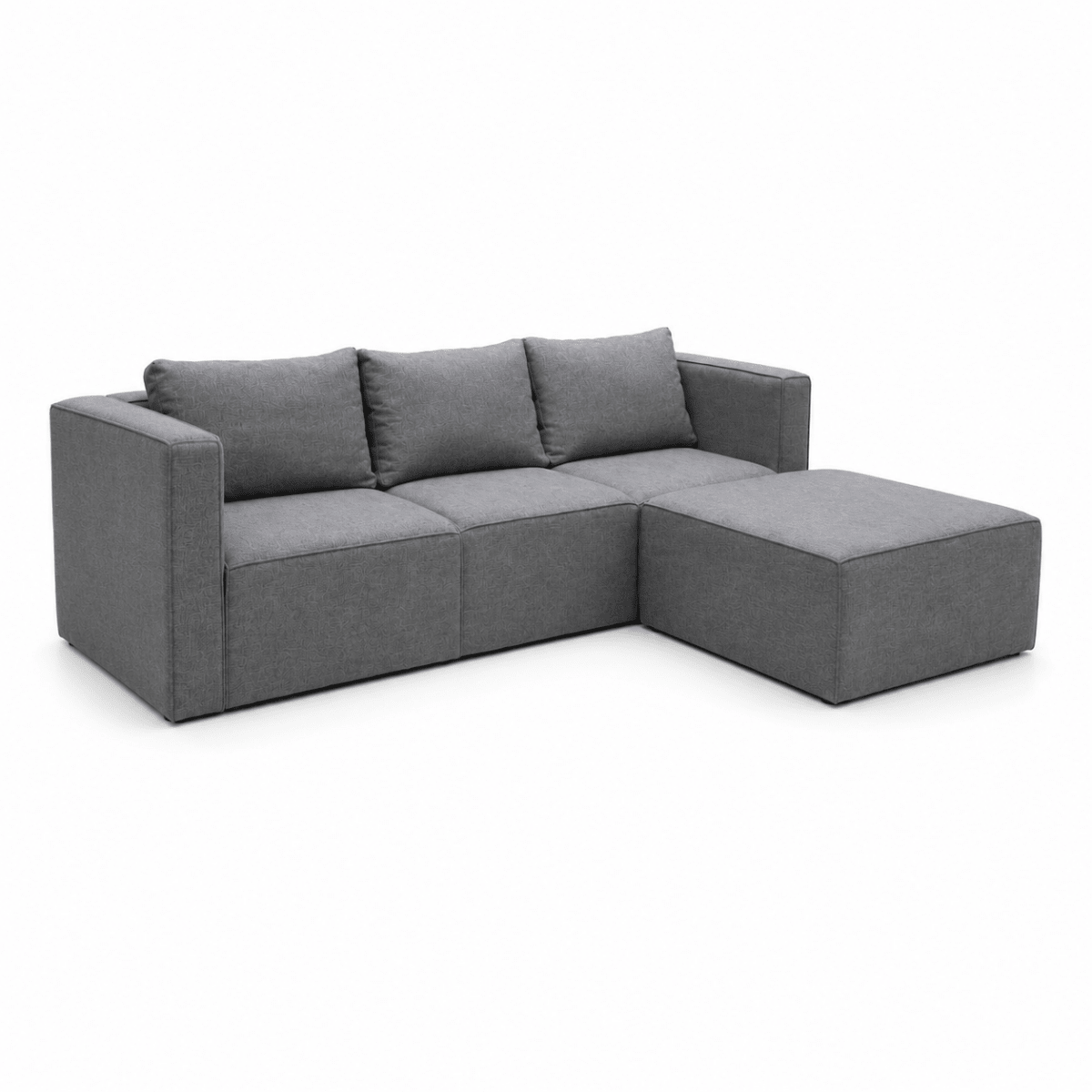Hofer L-Shaped Modular Sectional Sofa | Low-Profile, Block-Style, Reversible Chaise - used 4 months - Al Thahani Furniture