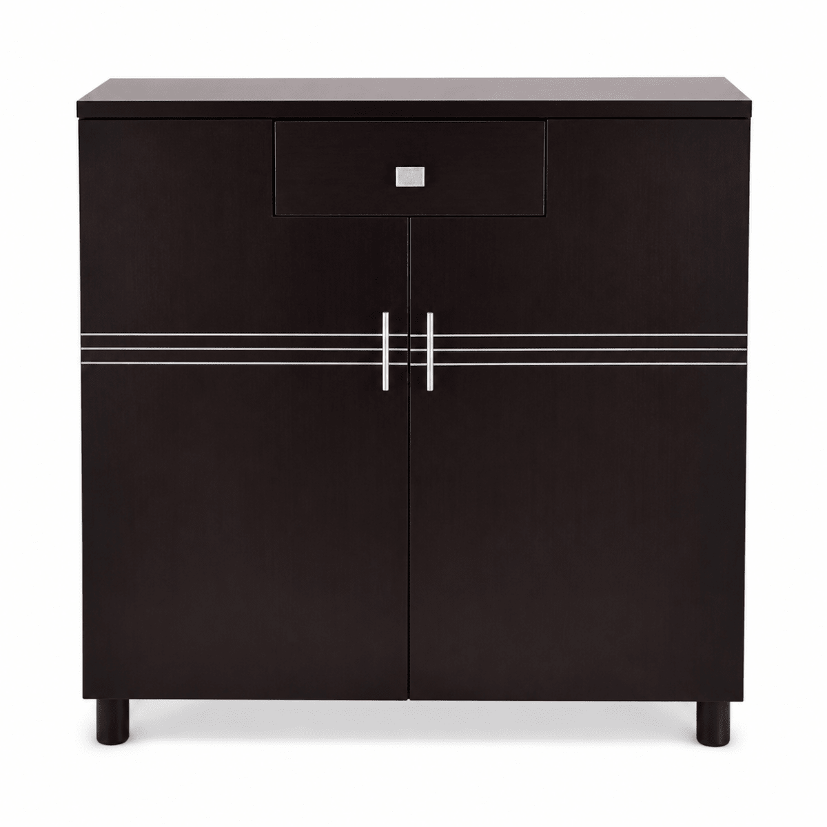 Home Box 2-Door Shoe Cabinet with Drawer – Dark Brown – 90 × 32 × 106 cm - Al Thahani Furniture