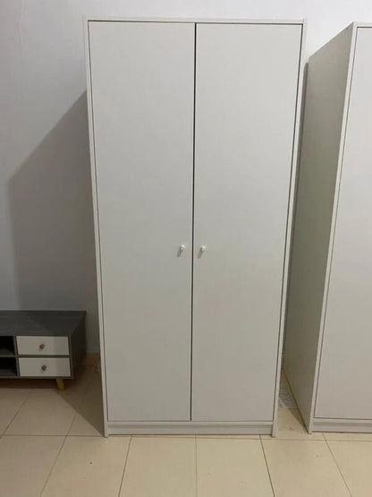 Home Box 2 - Door Wardrobe | Bright White Finish - althahanifurniture