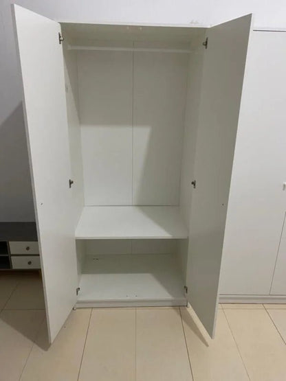 Home Box 2 - Door Wardrobe | Bright White Finish - althahanifurniture
