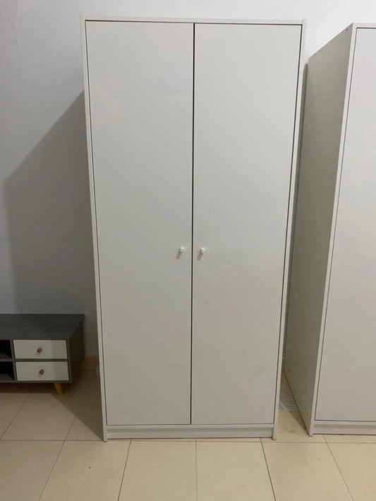 Home Box 2 - Door Wardrobe | Bright White Finish - althahanifurniture