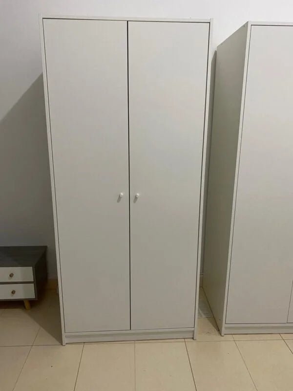 Home Box 2 - Door Wardrobe | Bright White Finish - althahanifurniture