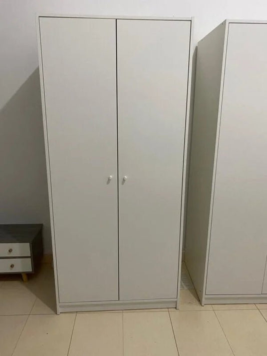 Home Box 2 - Door Wardrobe | Bright White Finish - althahanifurniture