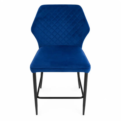 Home Box 3-Piece Dining Set | Wooden Table with Two-Tone Blue Fabric Chairs - Al Thahani Furniture