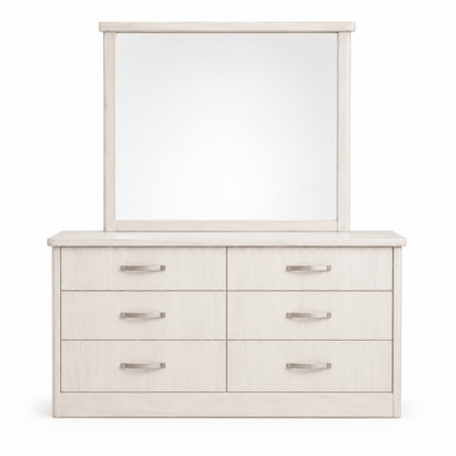 Home Box 6-Drawer Dresser with Integrated Mirror | Modern, 120x45x75/178 cm- used 1 Year - Al Thahani Furniture