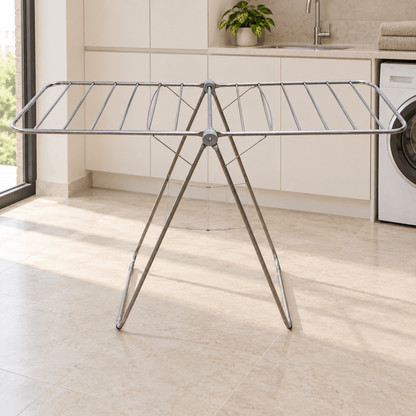 Home Box Acier Collapsible Stainless Steel Clothes Drying Rack – Silver - Al Thahani Furniture