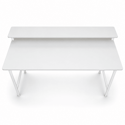 Home Box Alden Study Desk with Raised Shelf – 120 × 60 cm – White - Al Thahani Furniture