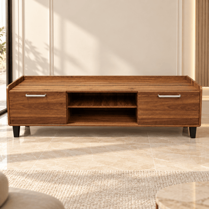 Home Box Alderwood 1.8 Metre TV Unit with 2 Doors – Walnut Brown - Al Thahani Furniture