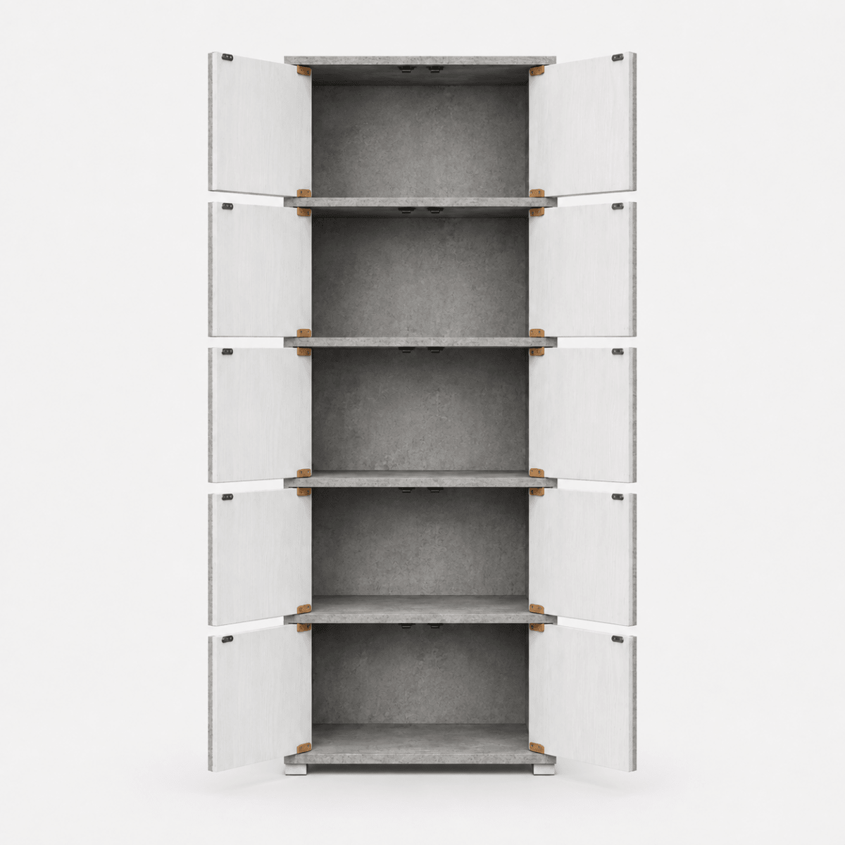 Home Box Alford Aspen 8-Door Storage Multipurpose Unit | Grey & White 176/141.5x60x39.4 cm - used 6 months - Al Thahani Furniture