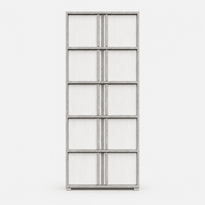 Home Box Alford Aspen 8-Door Storage Multipurpose Unit | Grey & White 176/141.5x60x39.4 cm - used 6 months - Al Thahani Furniture