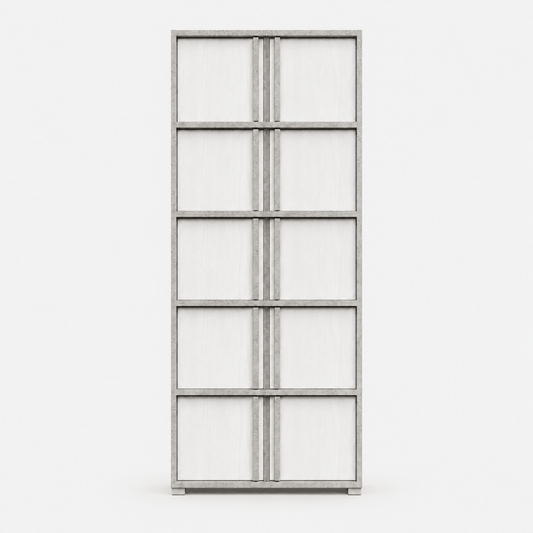 Home Box Alford Aspen 8-Door Storage Multipurpose Unit | Grey & White 176/141.5x60x39.4 cm - used 6 months - Al Thahani Furniture