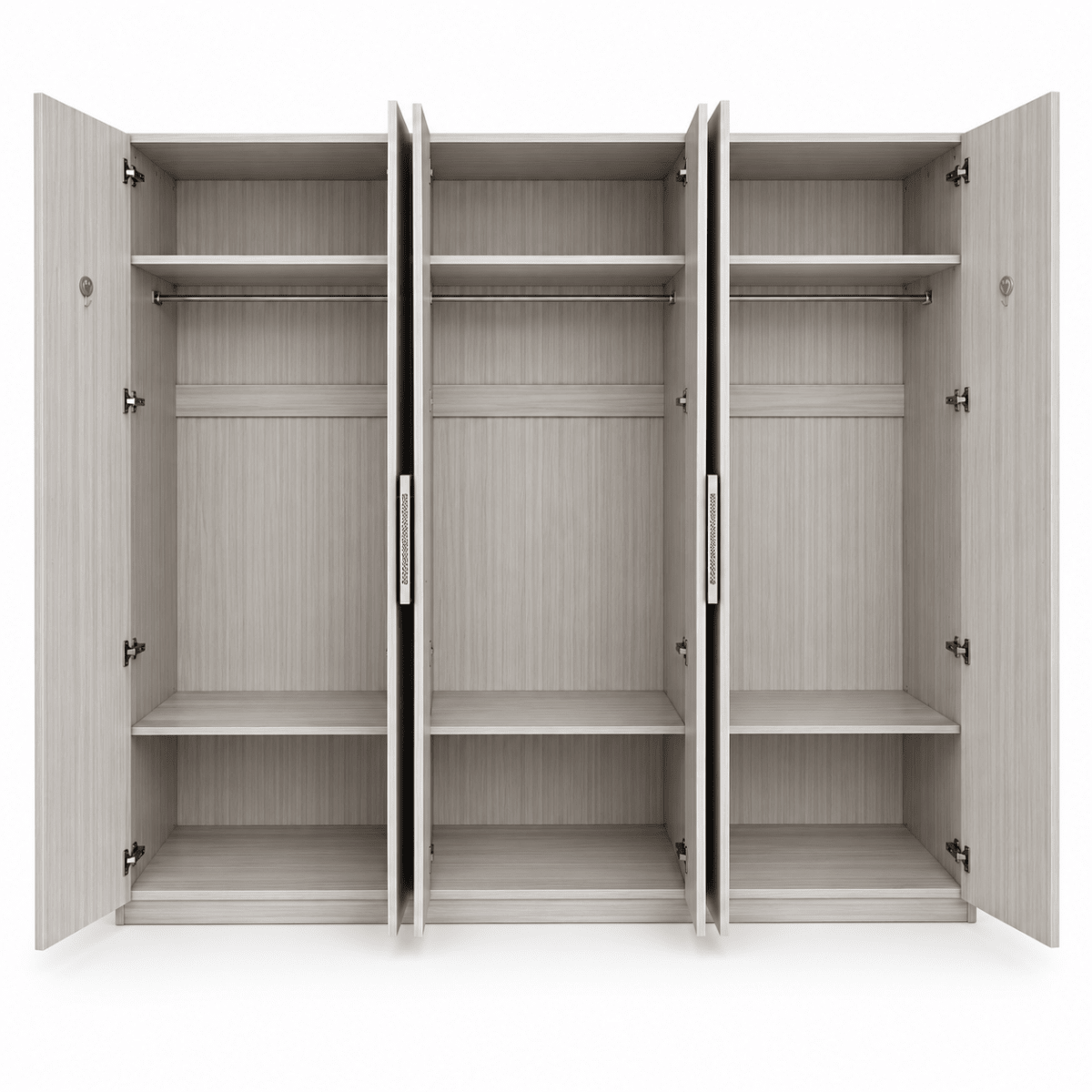 Home Box Angelic 6-Door Wardrobe with Mirrors – Beige – 240 × 55 × 208 cm - Al Thahani Furniture