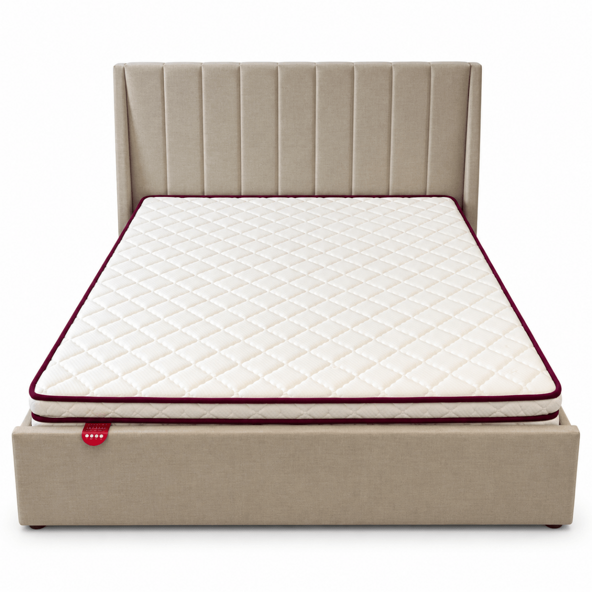 Home Box Angelic Dublin Queen Upholstered Bed – Beige – 160×200 cm - Al Thahani Furniture