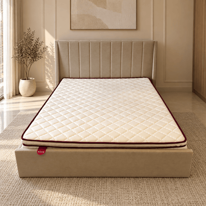 Home Box Angelic Dublin Queen Upholstered Bed – Beige – 160×200 cm - Al Thahani Furniture