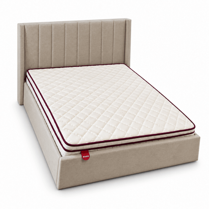 Home Box Angelic Dublin Queen Upholstered Bed – Beige – 160×200 cm - Al Thahani Furniture