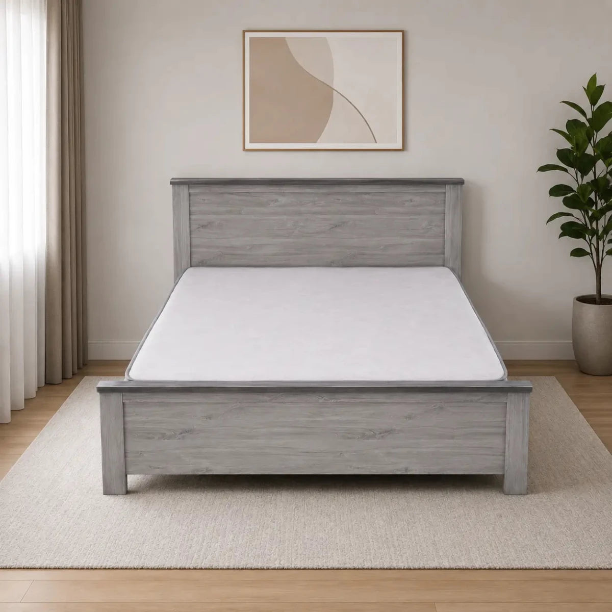 Home Box Angelic King Bed with Mattress | Minimalist, 180x200 cm - used 6 months - Al Thahani Furniture