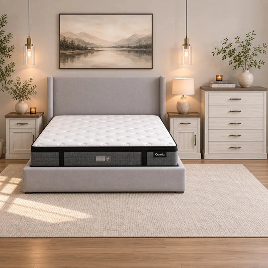 Home Box Angelic King Bedroom Set with Hydraulic Storage, 180x200 cm - used 8 months - Al Thahani Furniture
