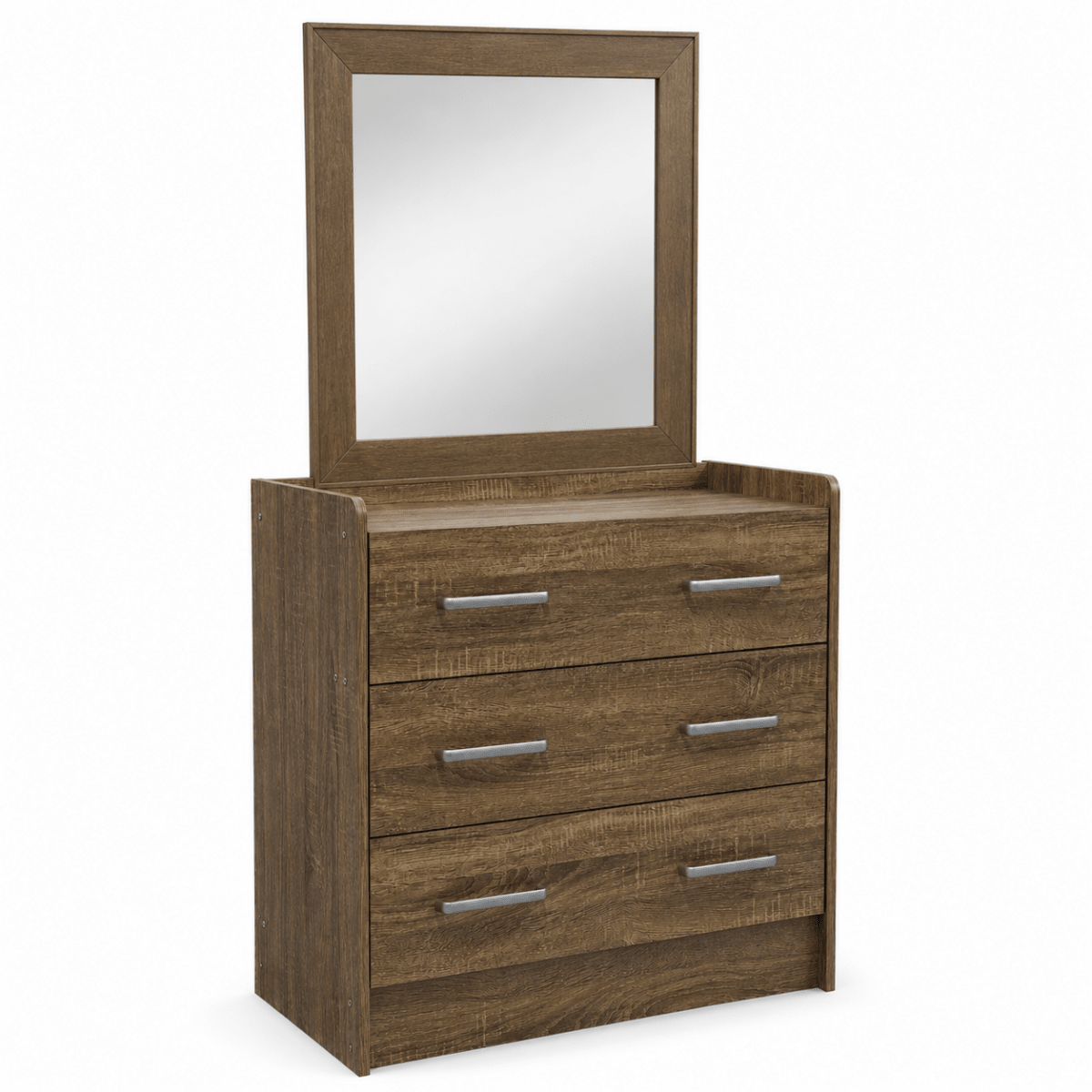 Home Box Angelic Queen Bedroom Set with Mattress, Dresser Mirror & Mirrored Wardrobe | Walnut | 160 × 200 cm - Al Thahani Furniture