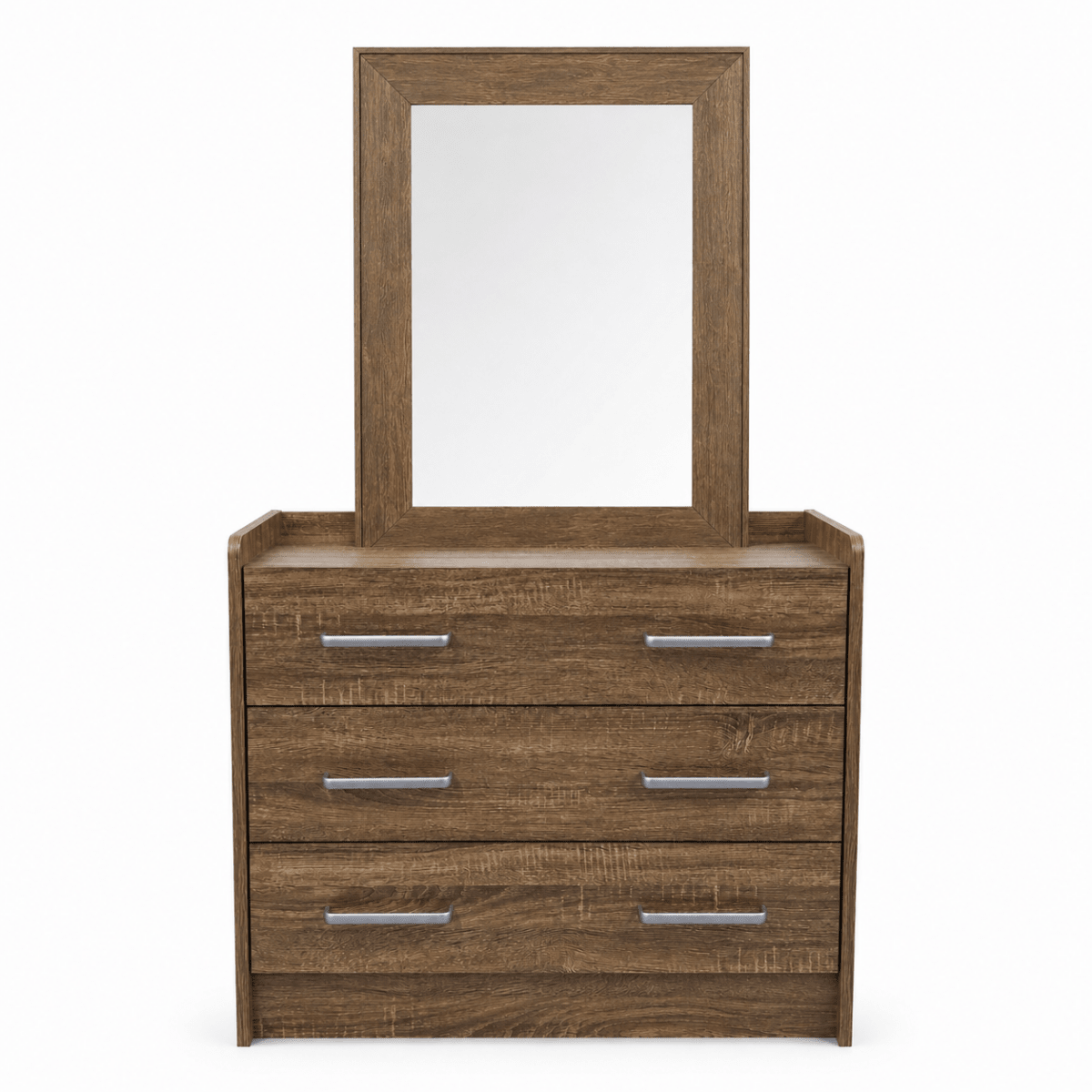 Home Box Angelic Queen Bedroom Set with Mattress, Dresser Mirror & Mirrored Wardrobe | Walnut | 160 × 200 cm - Al Thahani Furniture