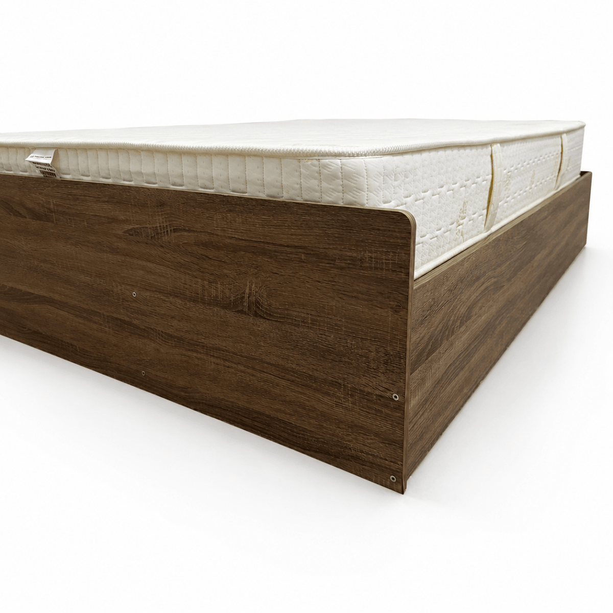 Home Box Angelic Queen Bedroom Set with Mattress, Dresser Mirror & Mirrored Wardrobe | Walnut | 160 × 200 cm - Al Thahani Furniture