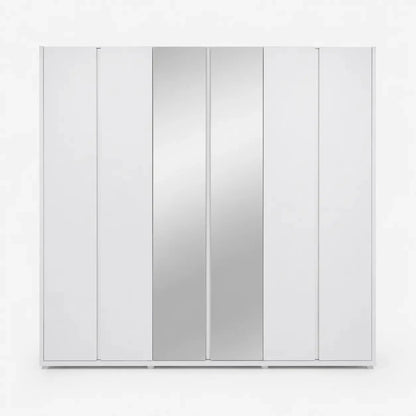 Home Box Artisan 6-Door Wardrobe with 2 Mirrors | Glossy - used 7 months - Al Thahani Furniture