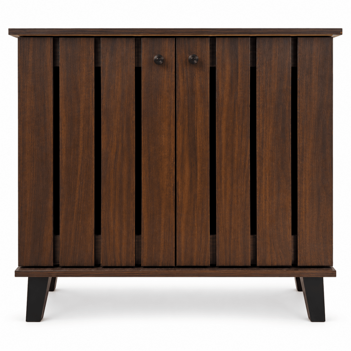Home Box Auburn 2-Door Shoe Cabinet – Dark Brown - Al Thahani Furniture
