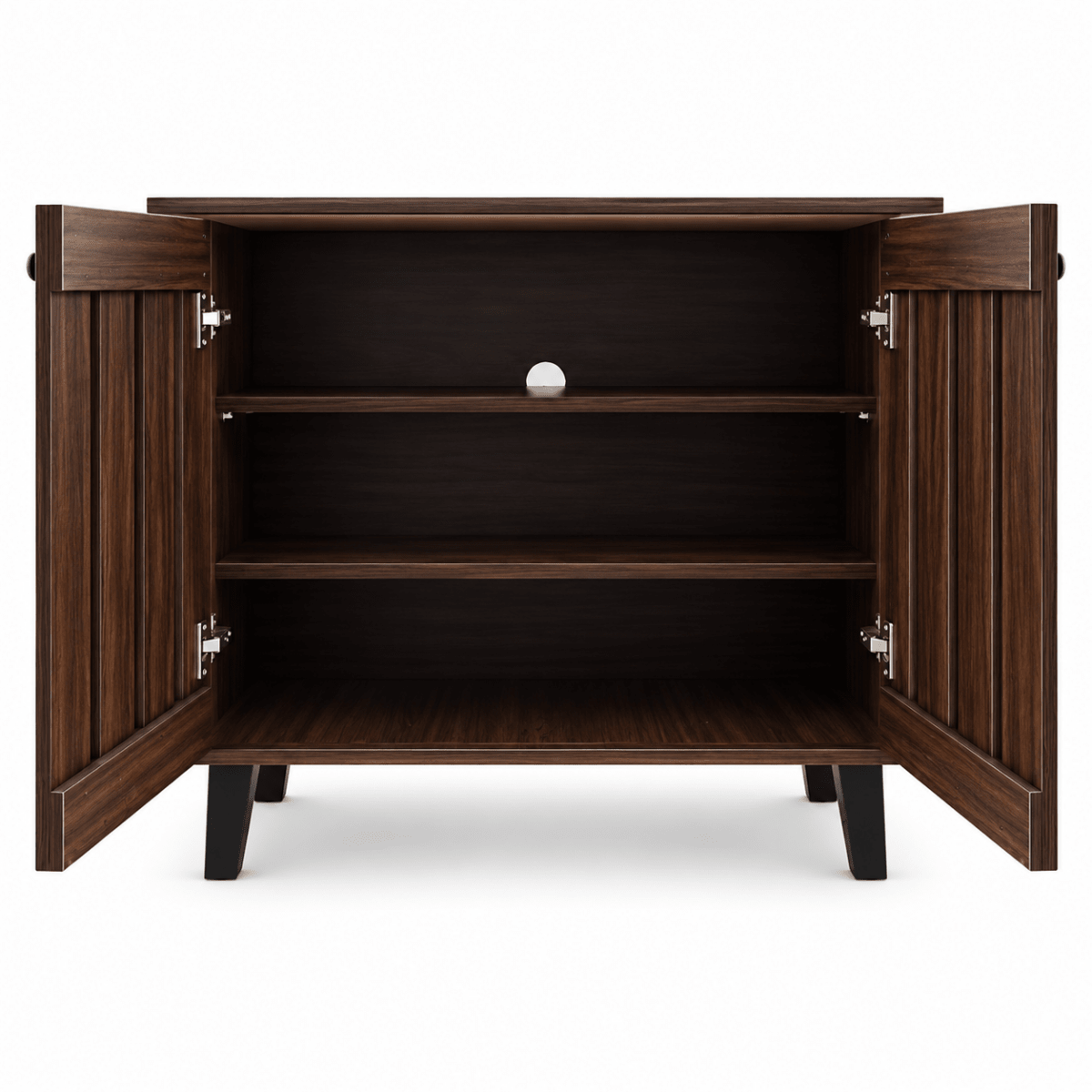 Home Box Auburn 2-Door Shoe Cabinet – Dark Brown - Al Thahani Furniture