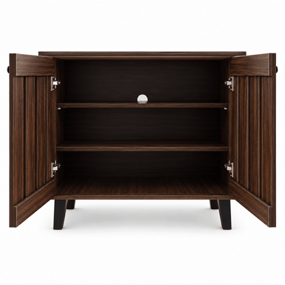 Home Box Auburn 2-Door Shoe Cabinet – Dark Brown - Al Thahani Furniture