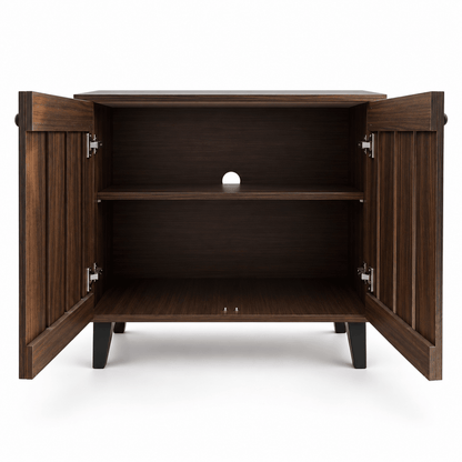 Home Box Auburn 2-Door Shoe Cabinet – Dark Brown - Al Thahani Furniture