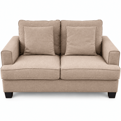 Home Box Burcham 2-Seater Fabric Sofa with Scatter Cushions – Beige - Al Thahani Furniture