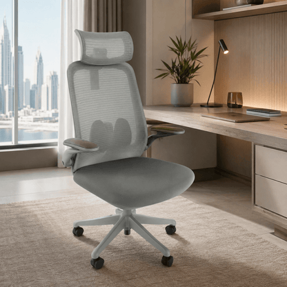 Home Box Clover Milan Ergonomic High Back Office Chair – Grey - Al Thahani Furniture